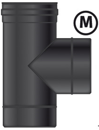 [576.1651-E10] MT EW 100 mm Ø T-Stuk  V-M-M RVS zwart INCL. DOP